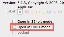 Open in HiDPI mode 