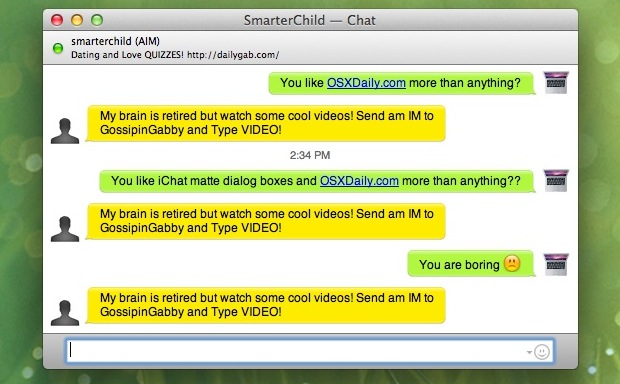 Facebook and iChat