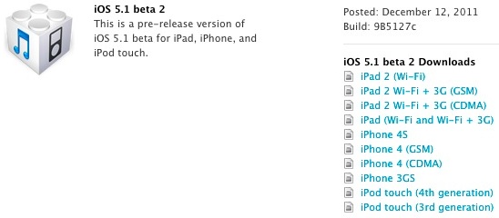 iOS 5.1 Beta 2
