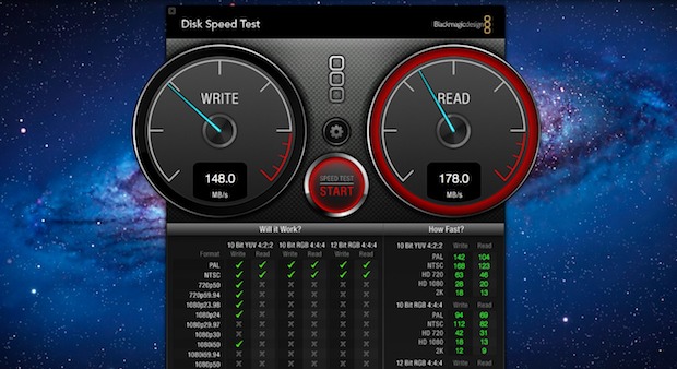 Mac SSD and Hard Drive benchmark test tool