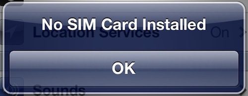 No SIM Card Installed error on iPhone