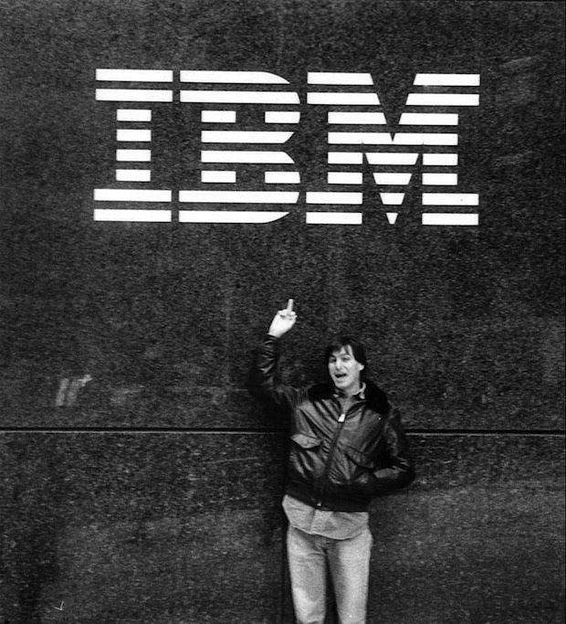 Steve Jobs gives IBM the Finger