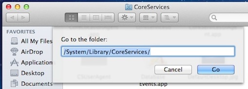 Directory Utility located within CoreServices