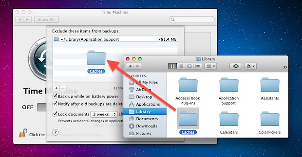 Exclude a folder from Time Machine backups