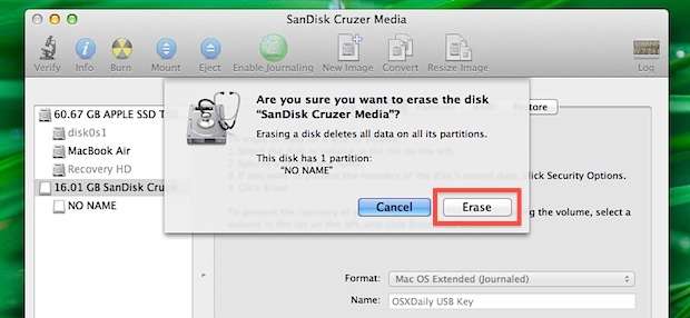 Format a USB Drive for use on a Mac