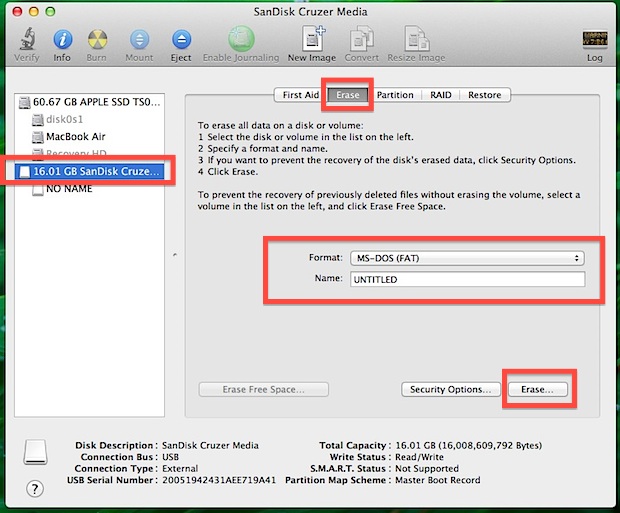 Disc format for mac and windows