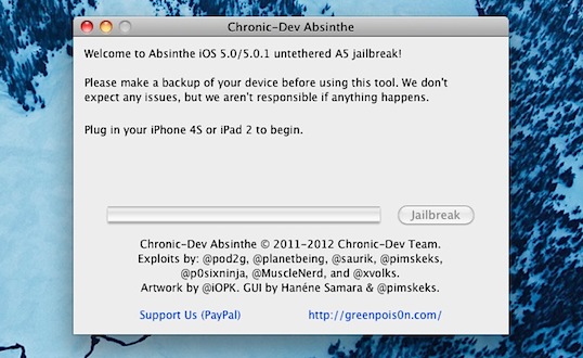 Jailbreak the iPhone 4S with Absinthe