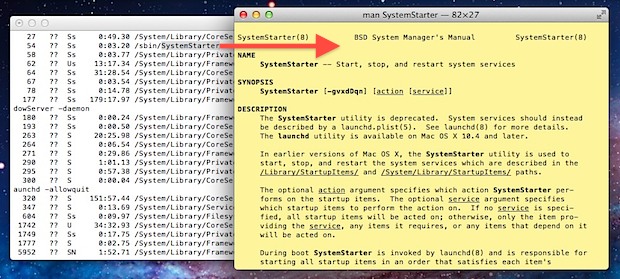 Open a man page from the Terminal in OS X Lion