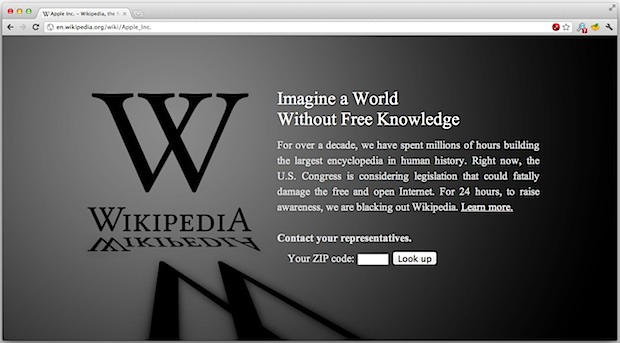 How To Access Wikipedia During The Sopa Blackout Osxdaily