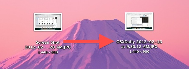 Change Screen Shot File Name in Mac OS X