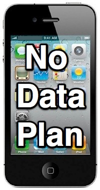 Use an iPhone without a data plan