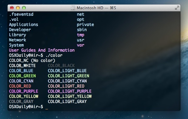IR Black Theme for Terminal in Mac OS X