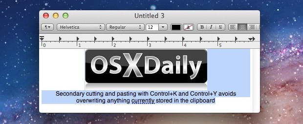 Secondary Cut and Paste function in Mac OS X