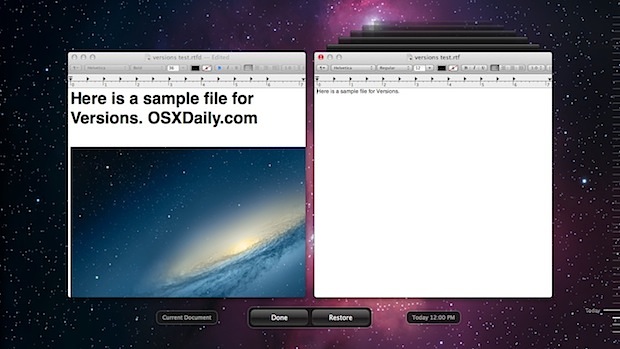 OS X Versions Cache and Auto-Save