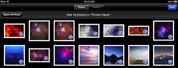 add pictures to iPad picture frame