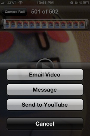 Send Video Message from iPhone