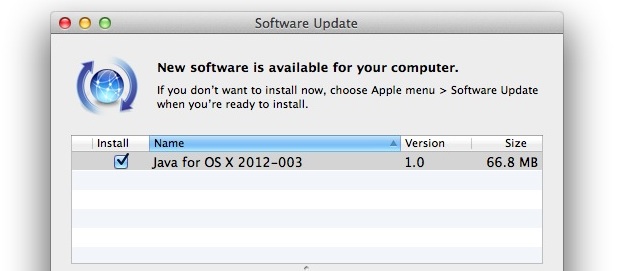 new java update for mac