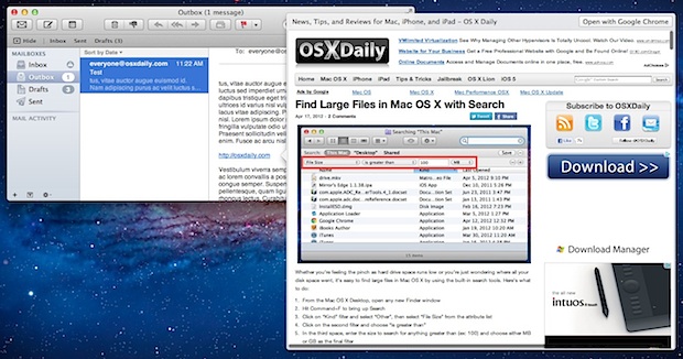 Preview Websites in Mail app for OS X