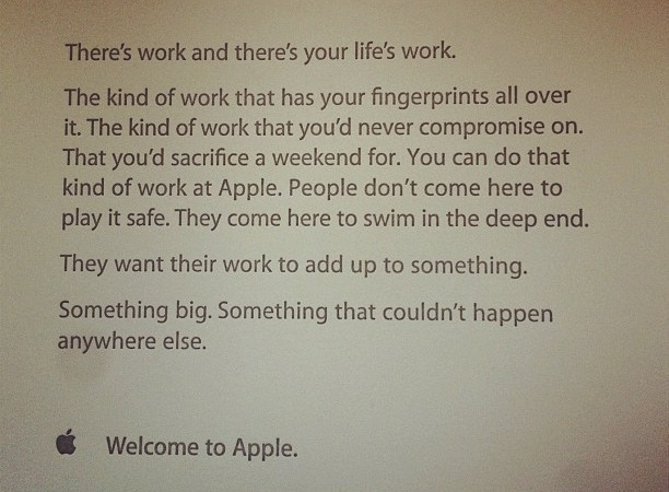 Apple Note to New Hires