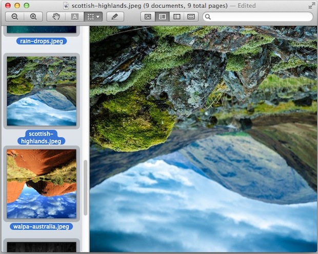 Batch rotate a group of images with Preview for Mac OS X