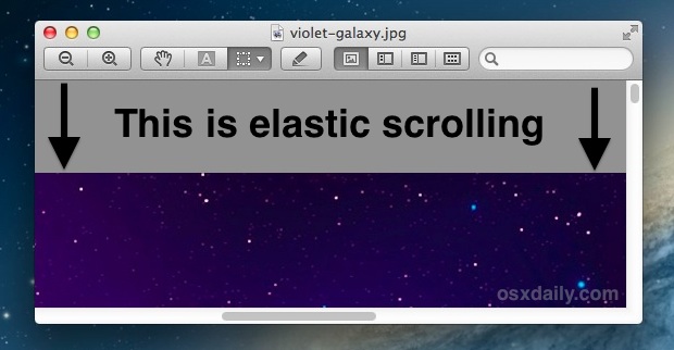 Disable Elastic Scrolling in Mac OS X