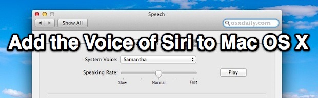 Add the voice of Siri to Mac OS X with Samantha