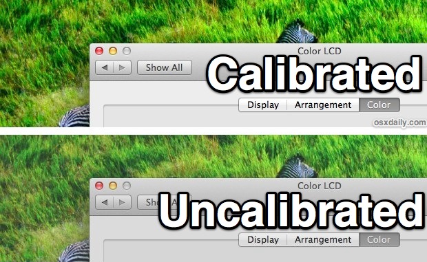 Calibrated vs Uncalibrated Display