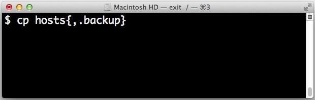 Quickly make a file backup from the command line
