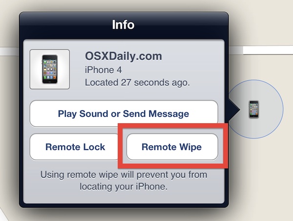 Remote Wipe an iPhone or iPad