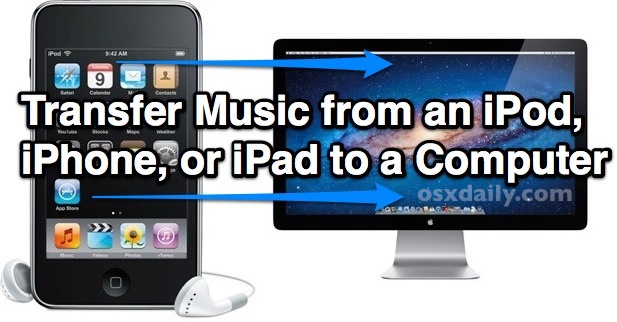 Transfer Music from iPod or iPhone to a computer