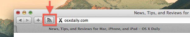 RSS Subscribe button added to Safari 6 with an extension