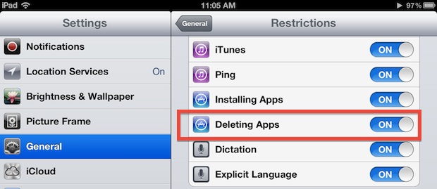 Prevent the Deletion of Apps in iOS