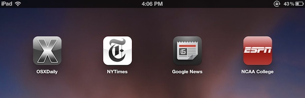 Website bookmarks on the homescreen of iOS