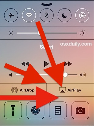 Airplay Control Center access