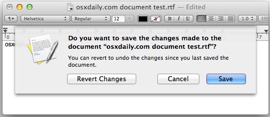 Ask to Save Files instead of Using Auto-Save in OS X