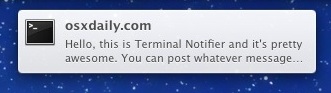 Notification Center popup alert as posted from the command line