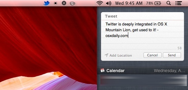 Setup and use Twitter in Mac OS X 