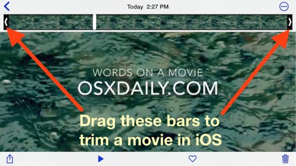 How to trim video clips and movies in iOS 