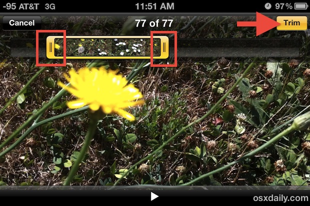 Trim Video right on the iPhone