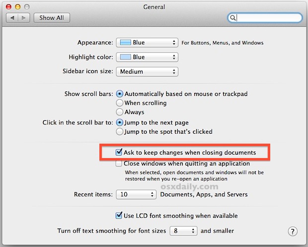 Turn Off Auto Save in Mac OS X