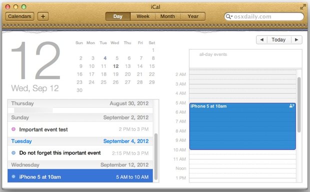 Use Event Invitations for iOS and OS X