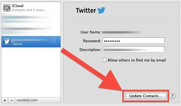 Add Twitter usernames and profile images to Contacts