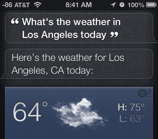 Get Weather with Siri
