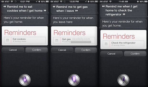 Set Location Reminders with Siri