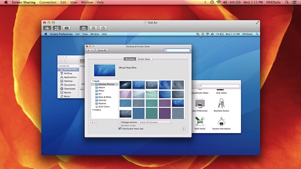 Remote Control a Mac with Screen Sharing in OS X