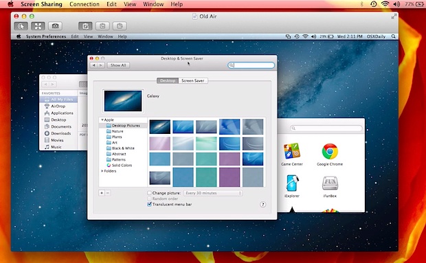 Remotely Controlling Another Mac with Screen Sharing in OS X