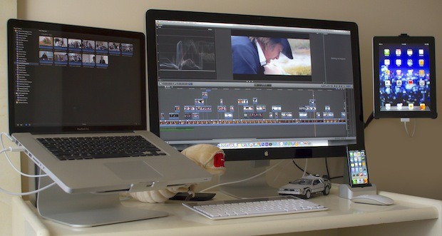 Cinematographer Mac desk setup