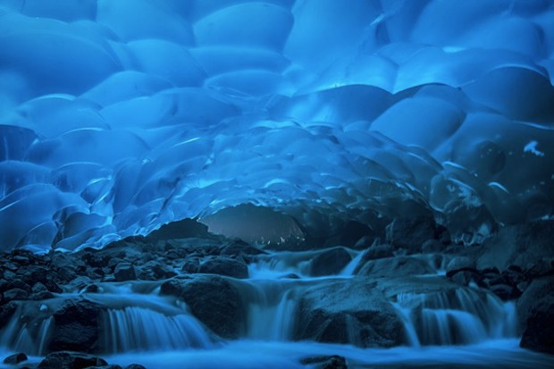 under a glacier wallpaper