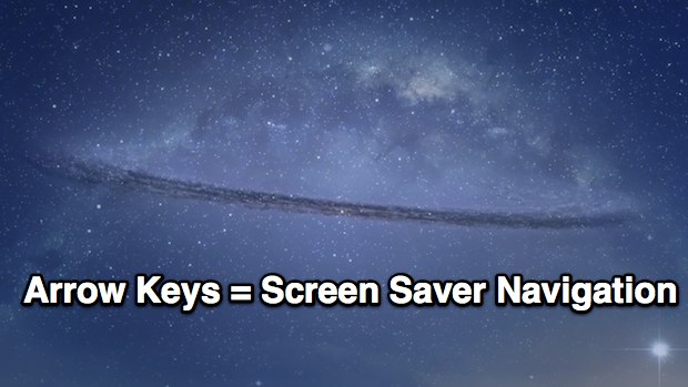Navigate within Photo Screen Savers of OS X