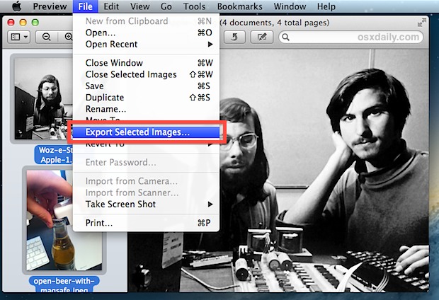Batch convert image files in Mac OS X with Preview
